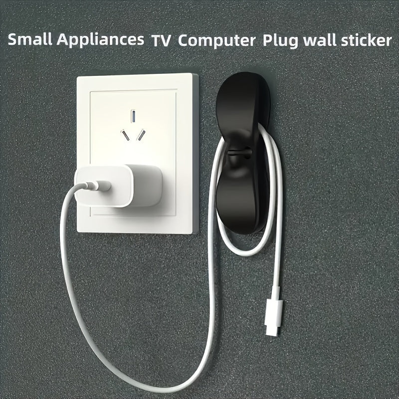 4/6pcs Power Cord Organizer for fixing cords on walls, kitchen storage, and household appliances.