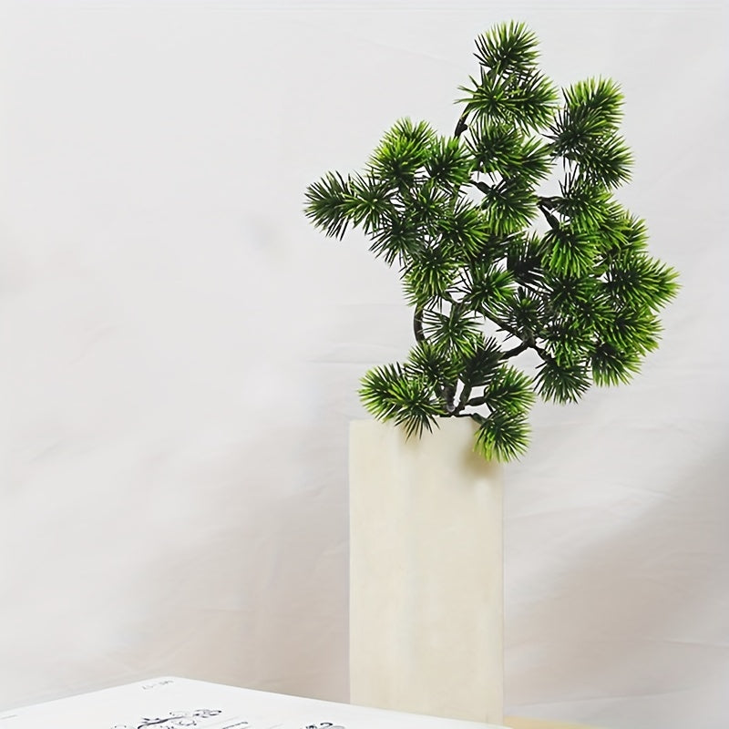 Artificial pine suitable for home decoration in any room or office, including windows and micro-landscapes, with lifelike green beauty.