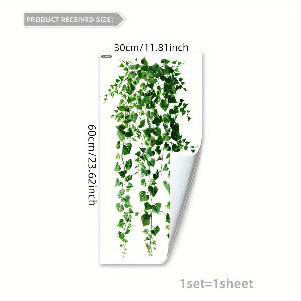 Contemporary Style Polyvinyl Chloride Static Cling Window Film, 30x60cm in size. It is double-sided visible with a silk finish and reusable. The film has a thickness of 5mil and is ideal for decorating bedroom balcony cabinet windows. Product code