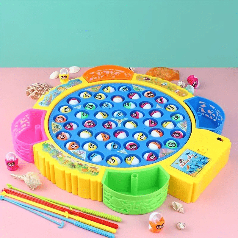 15/24/45pcs Electric Fishing Toys, suitable for boys and girls, educational and fun gifts for New Year, birthday, or Thanksgiving.