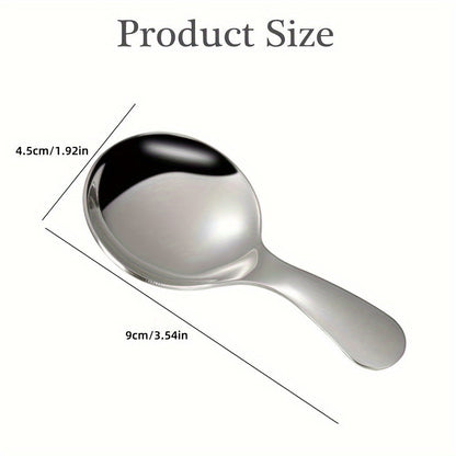 Compact Stainless Steel Mini Spoon with Short Handle - Ideal for Coffee, Tea, Condiments & Sugar - Strong and Reliable Kitchen & Restaurant Essential for Serving Coffee and Tea