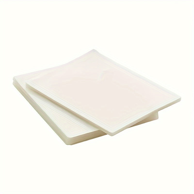 Set of 100 A4 thermal composite film tablets and protective photo documents sheets in color to prevent dust and stains.