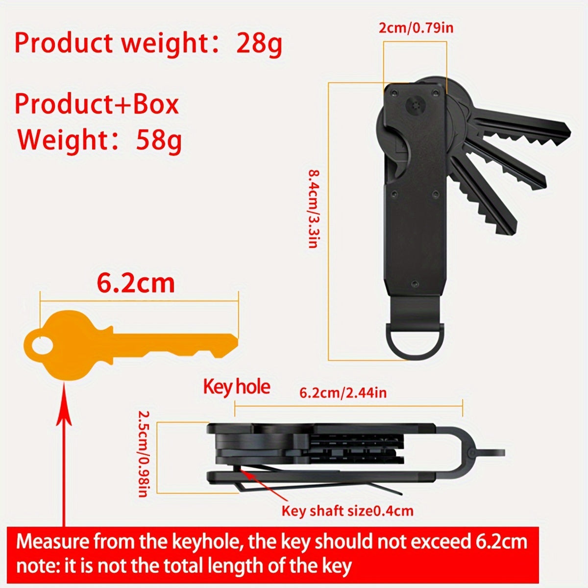 Forever Miyin Sleek Aluminum Key Organizer is a compact and lightweight key holder with a secure twist lock. It is scratch-resistant and makes an ideal gift for both men and women.