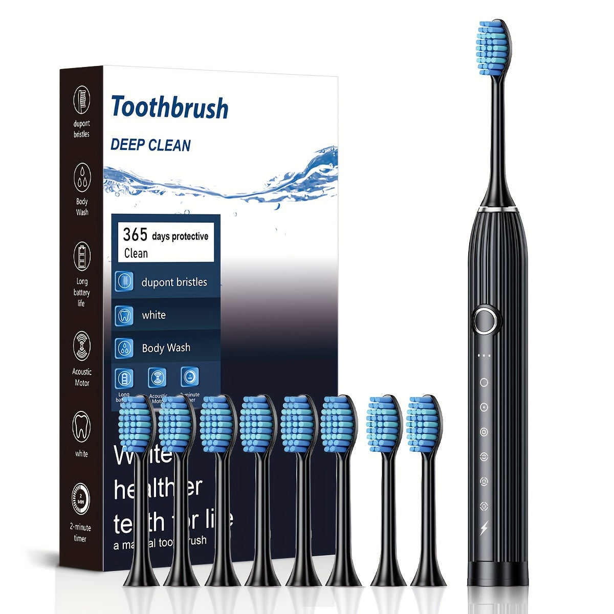 Combo set with rechargeable electric toothbrush and water flosser, USB charging, soft bristles, deep clean oral care.