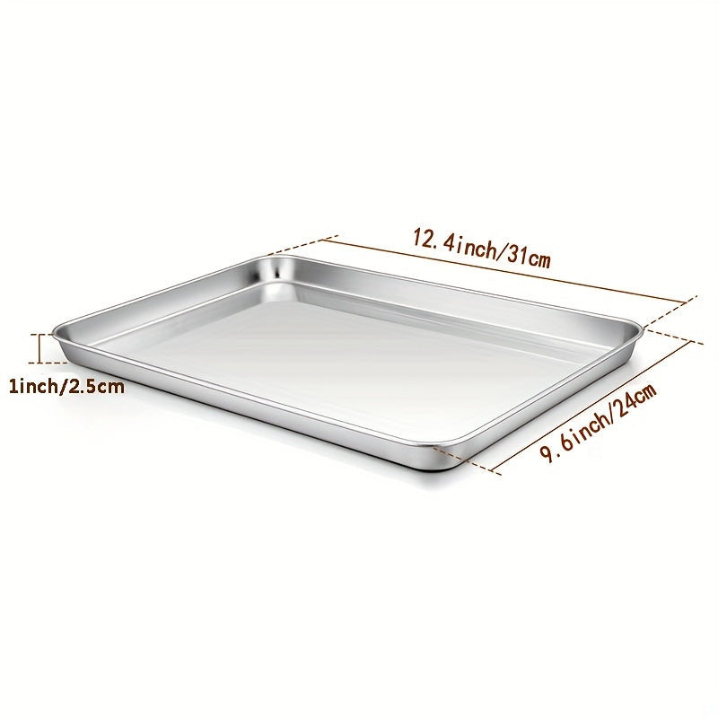 Essential Kitchen Set: Stainless Steel Baking Sheet and Cooling Rack - Safe for Dishwasher, Non-Toxic, Perfect for Compact Ovens - Great for Baking Cookies, Meats, Vegetables, and More