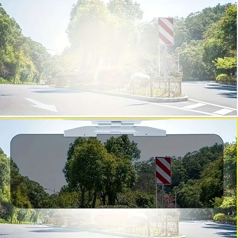 Universal car sun visor extension for all vehicles, provides anti-glare, UV protection and prevents snow blindness.