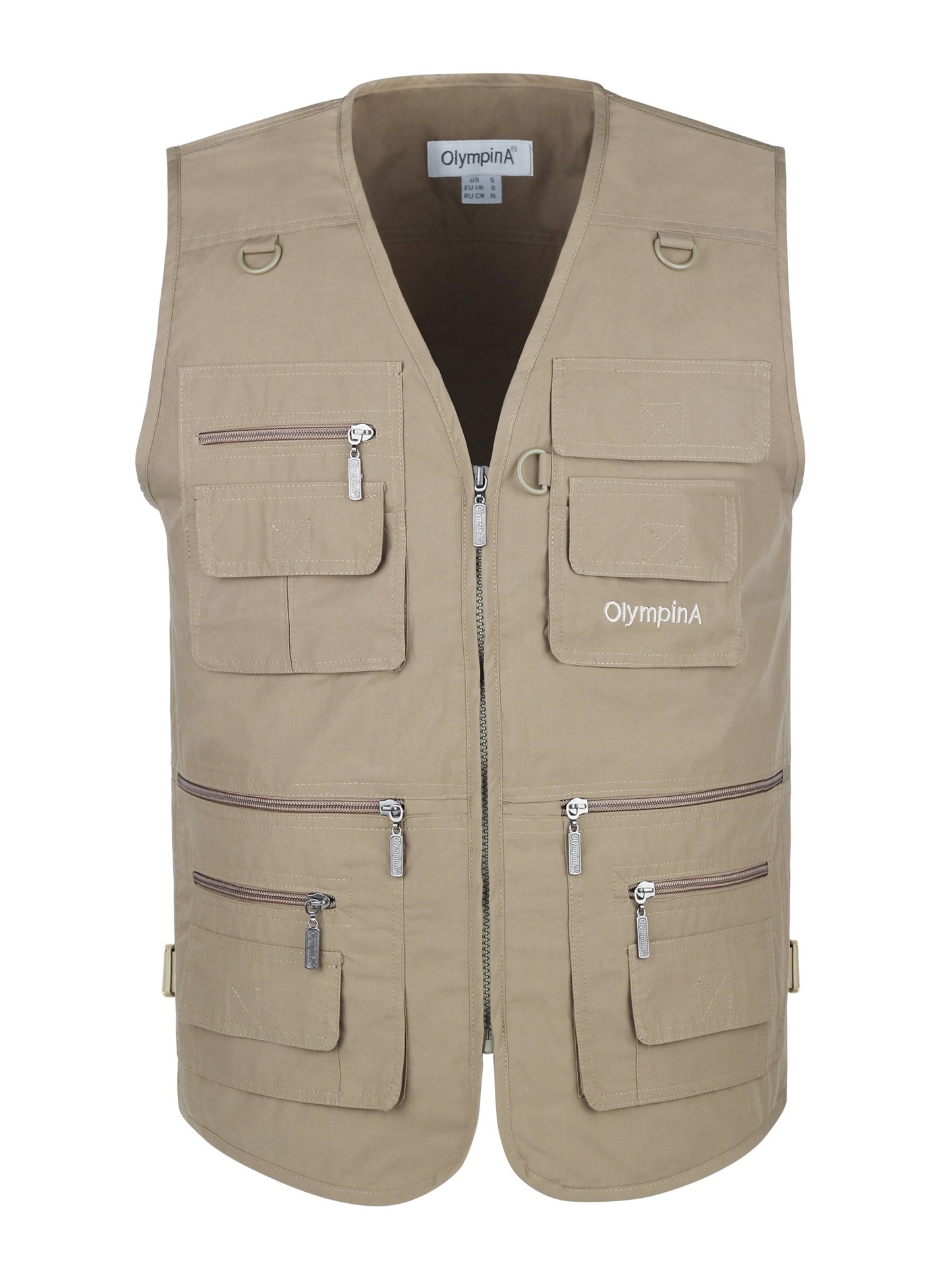 Men's Poplin Multi-Pockets Vest for outdoor activities.