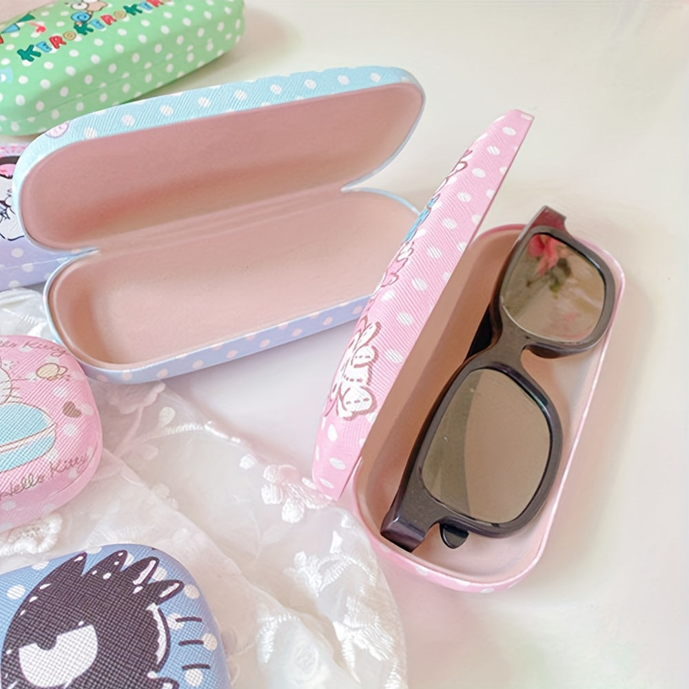 Hello Kitty Glasses Case crafted from faux leather with scratch-resistant features, perfect for keeping eyewear safe and stylish. Ideal for gifting to her during any festive occasion.