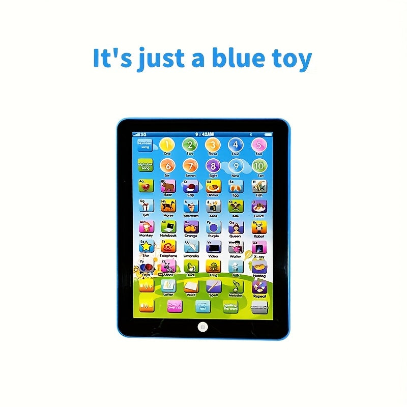 Interactive Educational Learning Toy for Early Alphabet & Music Development, Durable ABS Resin Case in Blue & Pink. Battery-powered (batteries not included) for the perfect holiday gift.