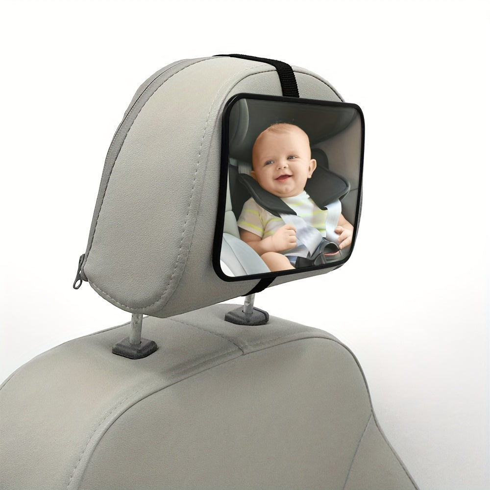 Mirror for Kids Car Safety Seat: Universally Compatible, Rectangle Design, Convex Mirror, Ideal for Children Ages 3-12