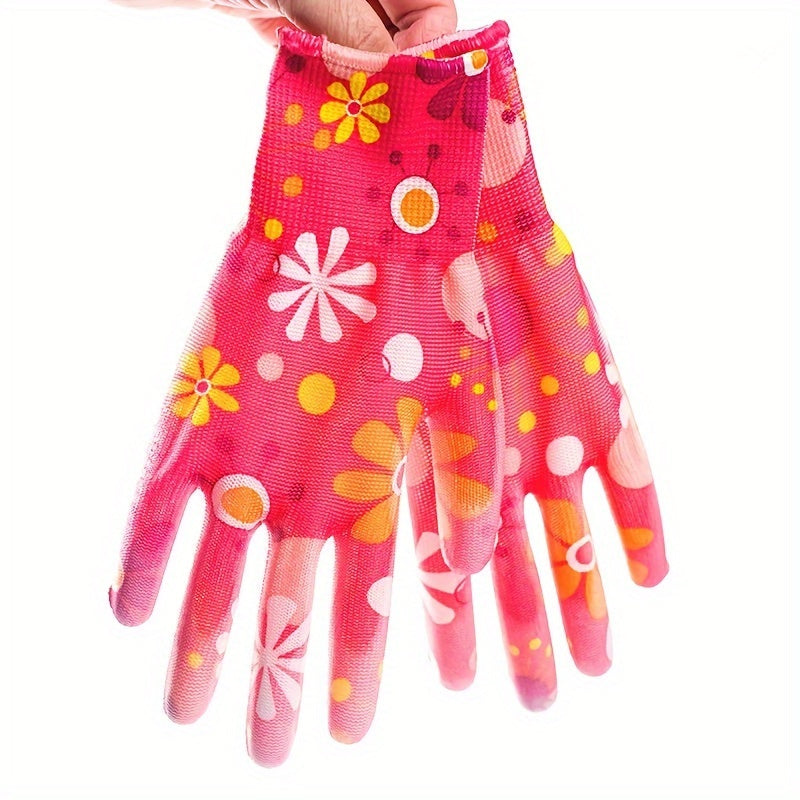 4/8/12pcs Women's Gardening Gloves with Advanced Grip, Durable and Breathable, Perfect for Gardening, Landscaping, and Protecting Nails and Fingers, Random Color