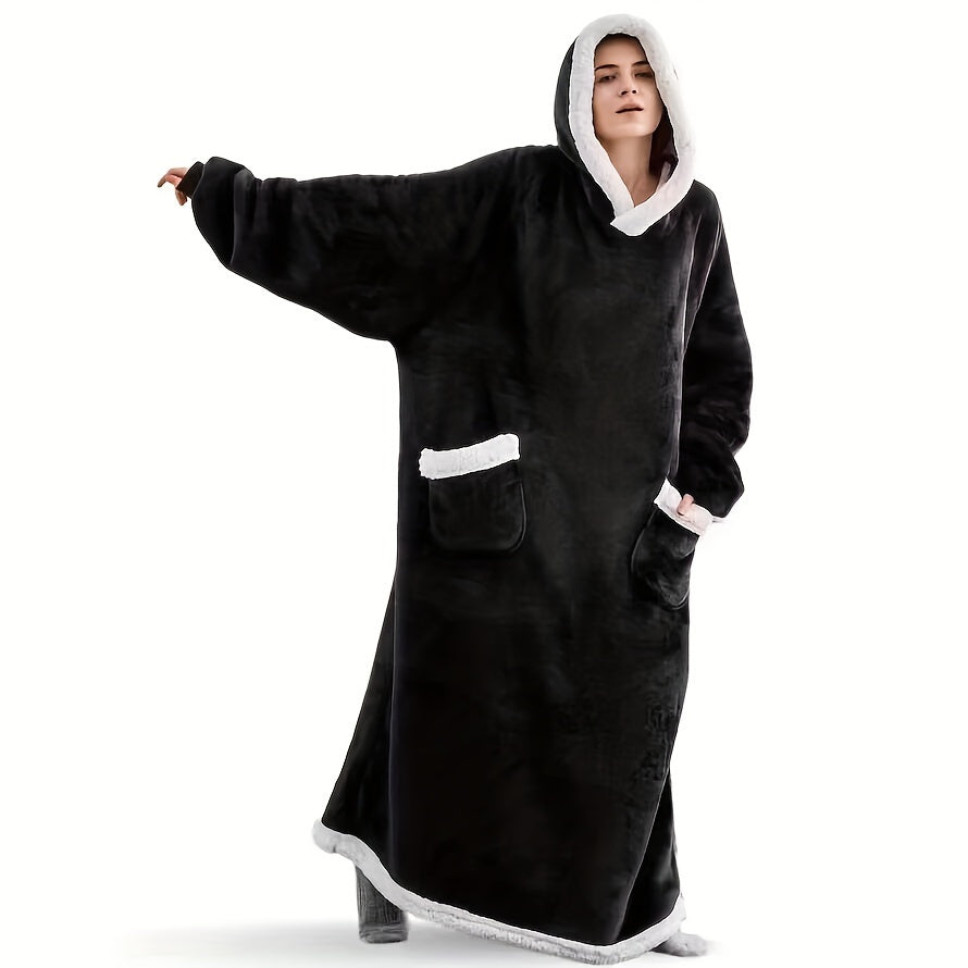 Stay cozy and warm with our Wearable Blanket Hoodie for Women and Men. This Super Warm and Cozy Giant Blanket is made from thick fleece, making it the perfect gift for Boys, Girls, and Adults.