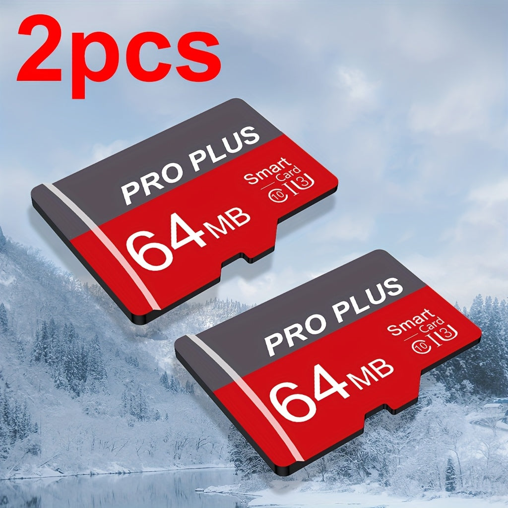 2pcs high-speed Memory Cards ranging from 64MB to 8GB for various devices- store files securely!