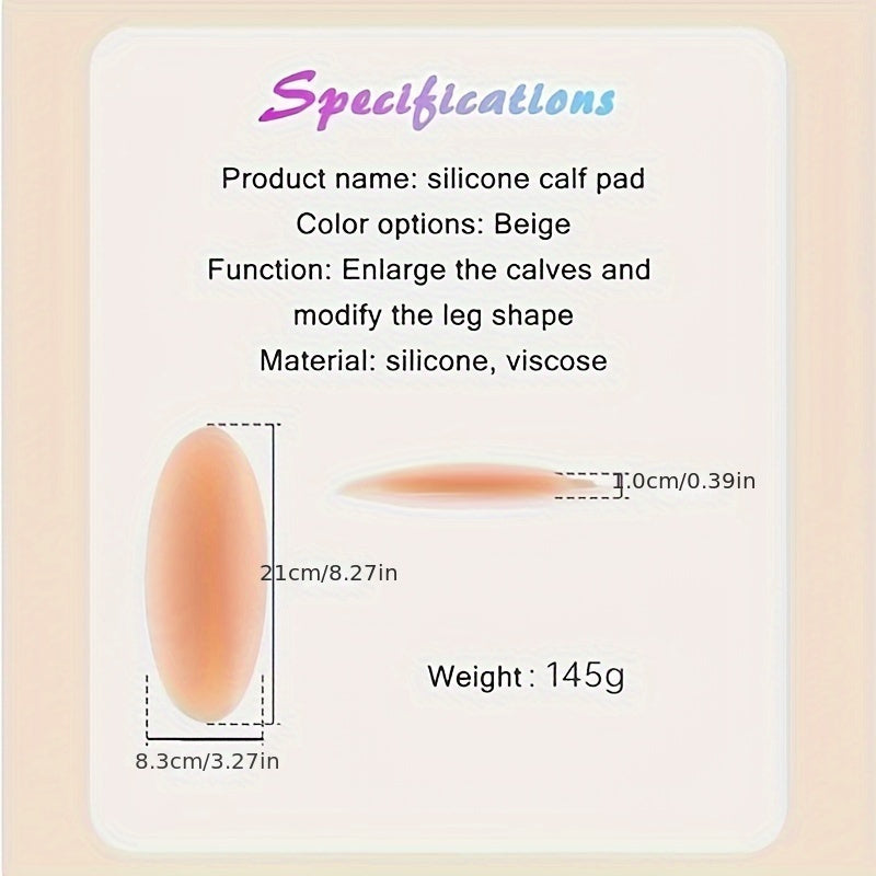 Silicone calf patches for invisible leg correction, designed for O/X-Leg shape adjustment with comfortable self-adhesive support