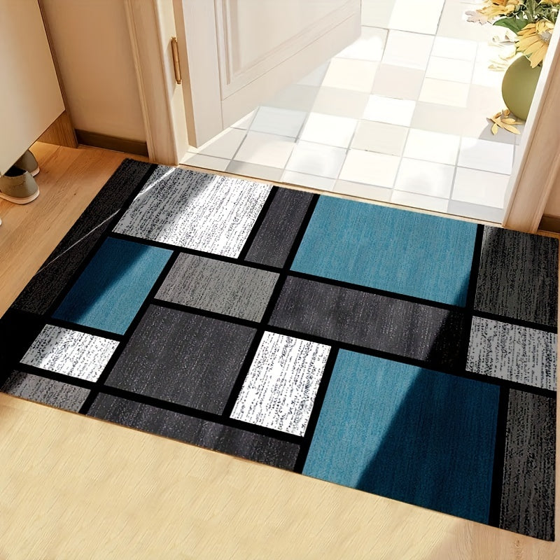 1pc Geometric Pattern Kitchen Rug - Absorbent, Non-Slip, Stain Resistant, Waterproof, Comfort Standing Mat for Living Room, Bedroom, Bathroom, Kitchen, Laundry, Office - Home Decor Runner