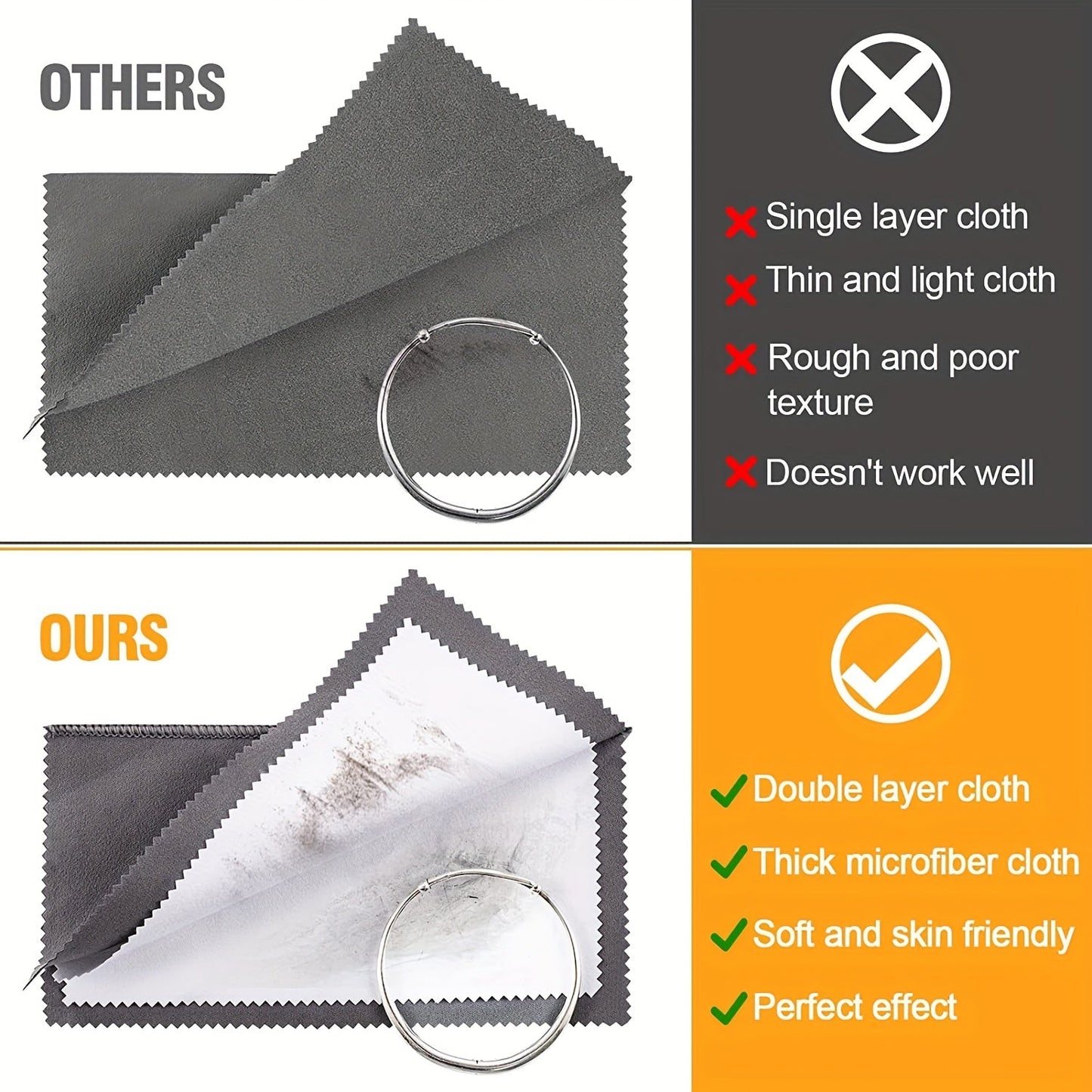 Keep your jewelry, gold, silver, and tableware sparkling with this large 1PC Pro Size Polishing Cleaning Cloth. Sized at 27.94 X 35.56 cm, this cloth effectively cleans and shines your precious items, leaving them looking brand new.