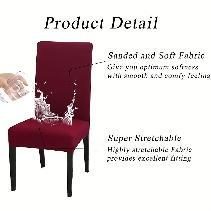 Waterproof spandex elastic table and chair cover set, available in 1, 4, or 6 pieces, 130g/GPS.