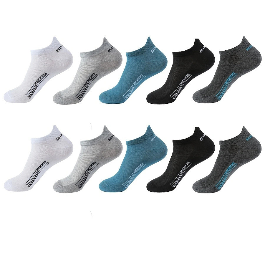 10 pairs of comfortable and breathable unisex low-cut sport socks ideal for outdoor activities