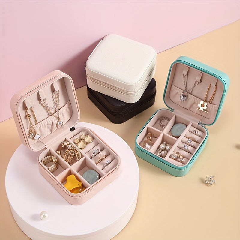 Large Capacity Jewelry Storage Box for Travel and Home Organization, with Necklace and Earrings Holder