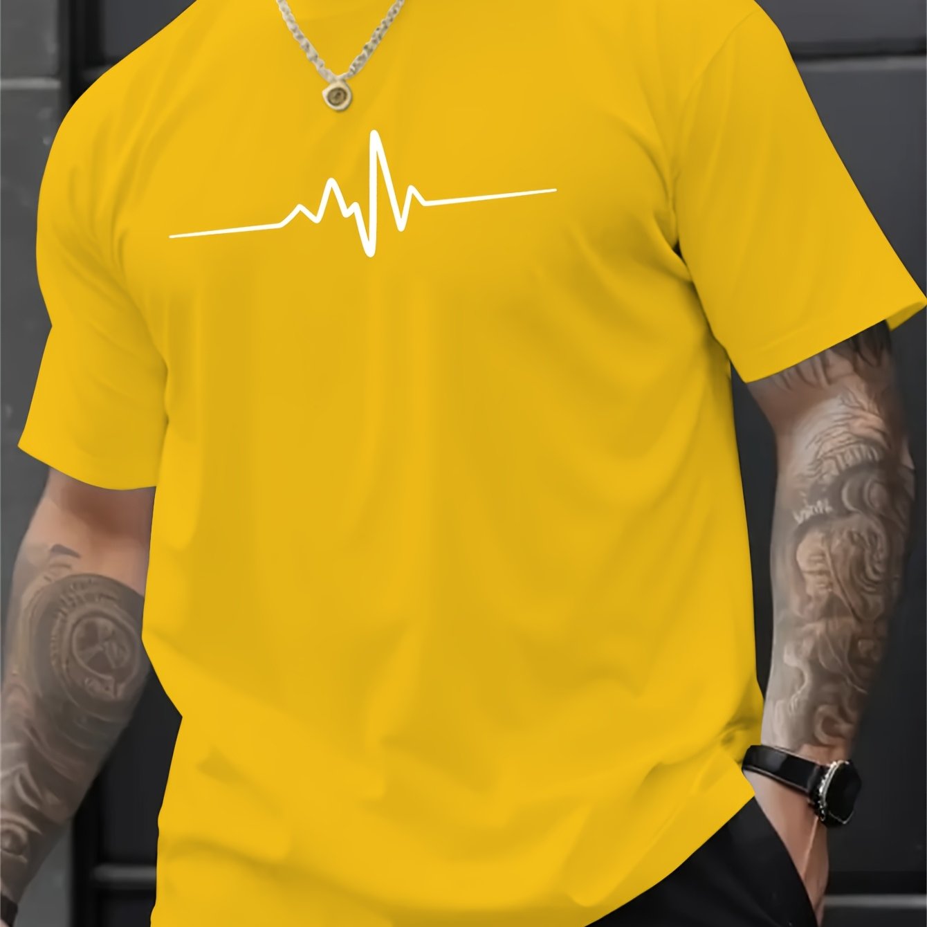 Stylish summer crew neck short sleeve sports t-shirt for men, perfect for any occasion.