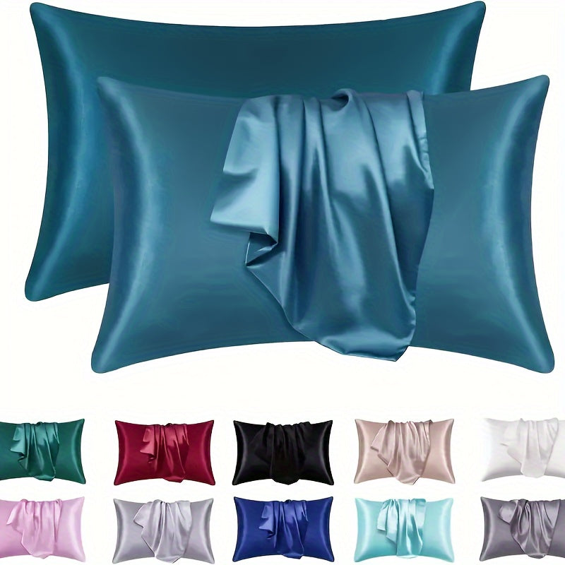 Premium quality luxurious soft satin pillowcase, machine washable, ideal for bedroom and guest room decoration.