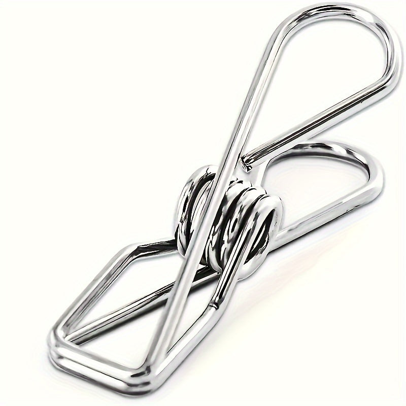 20-piece stainless steel clothes pegs for various purposes in the laundry, kitchen, office, and outdoor activities.