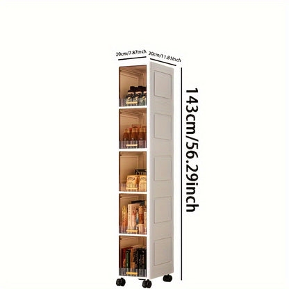 Multi-layer storage cabinet for the living room, ideal for items, snacks, and clothing, dust-proof design.