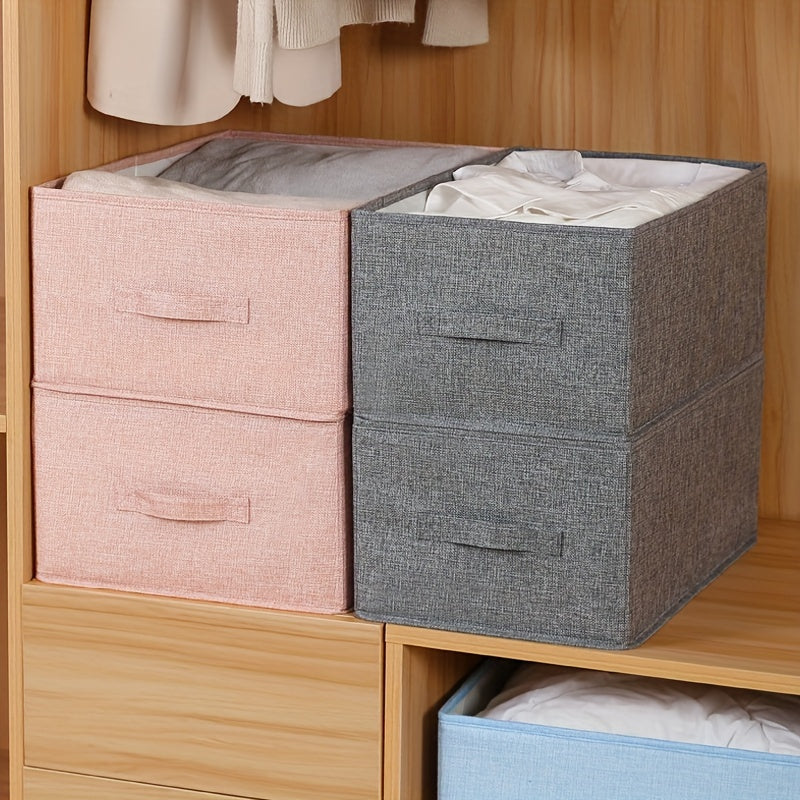 Foldable Drawer Storage Bag with Sturdy Handles, Washable Box for Clothes, Underwear, Towels, Books, Toys, Blankets - Space-Saving Storage Organizer for Travel, Closet, Bedroom, Home, Dorm.