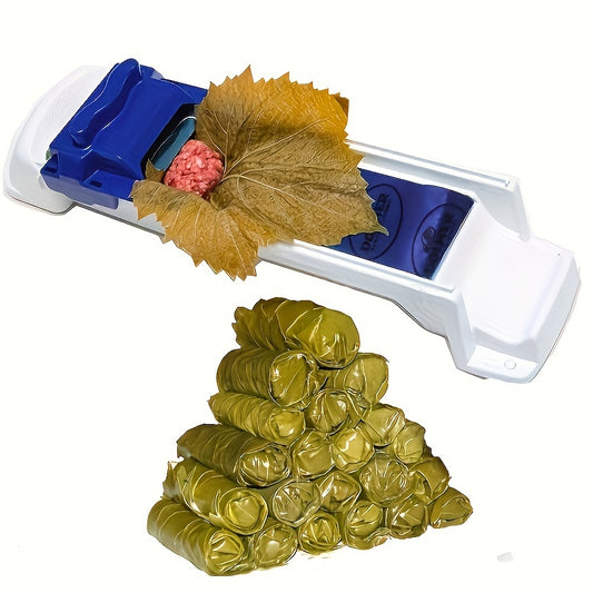 Innovative machine for rolling stuffed cabbage leaves, ideal for commercial kitchens.