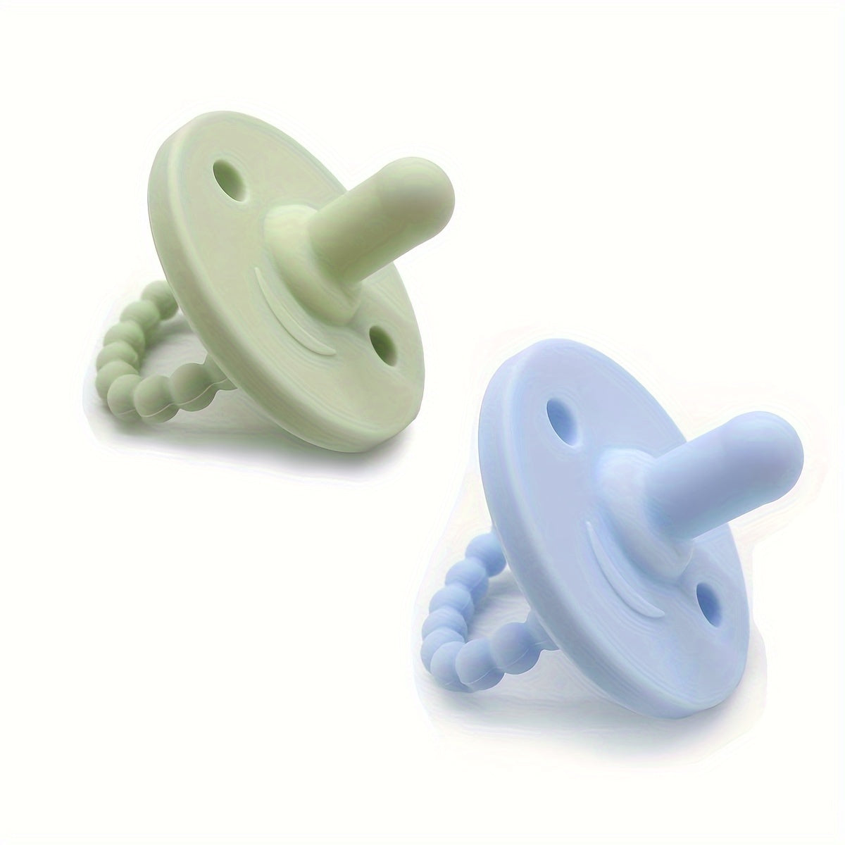 Baby Pacifiers made of Food-Grade Silicone - Set of 2, Soft and Easy-to-Hold Teething Soothers for 0-3 Years Old, BPA-Free, Ideal for Newborns, Great for Gifting on Thanksgiving or Christmas.