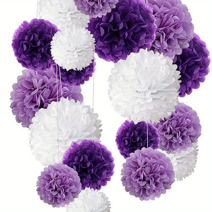 9 elegant paper flower balls for weddings, birthdays, parties, and graduations - decorative hanging ornaments that require no electricity.