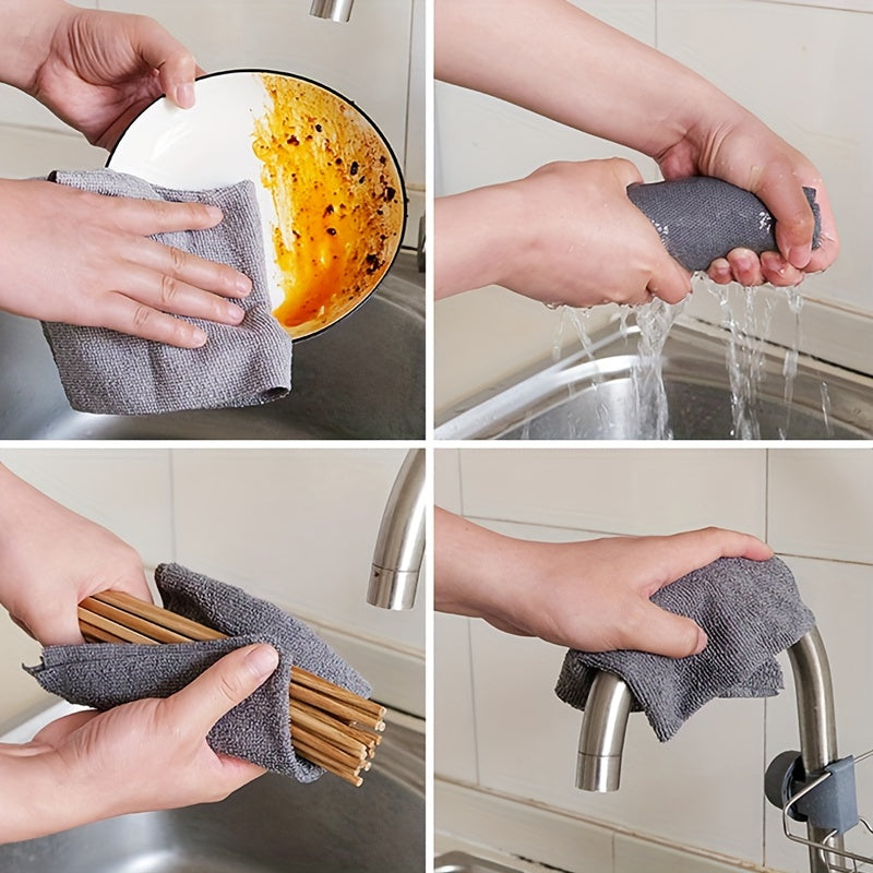 Twenty pieces of disposable dish rags on a roll made from microfiber material, designed for easy tearing by hand. These cleaning towels are reusable and washable, perfect for soft cleaning of cars or as a universal absorbent kitchen cloth. Essential