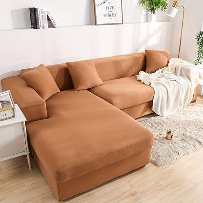 Modern sofa cover with non-slip elastic band, machine washable, made of 95% polyester and 5% spandex. Compatible with various sofa sizes, no printing, stitched craftsmanship, fabric weight of 100-120 g/m².