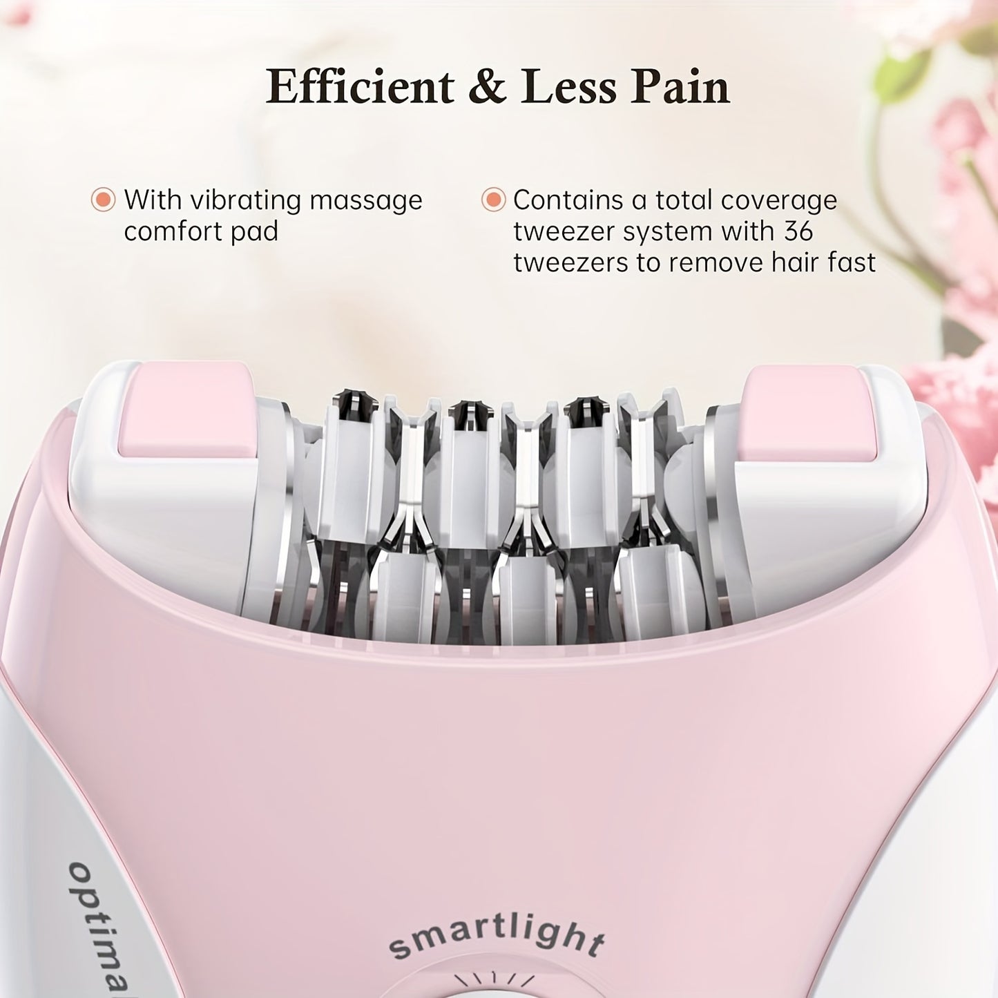 HATTEKER Electric Epilator for Women with Smartlight, Stainless Steel Blade, USB Charging, Rechargeable Nickel Battery - Effective Hair Removal with minimal discomfort.