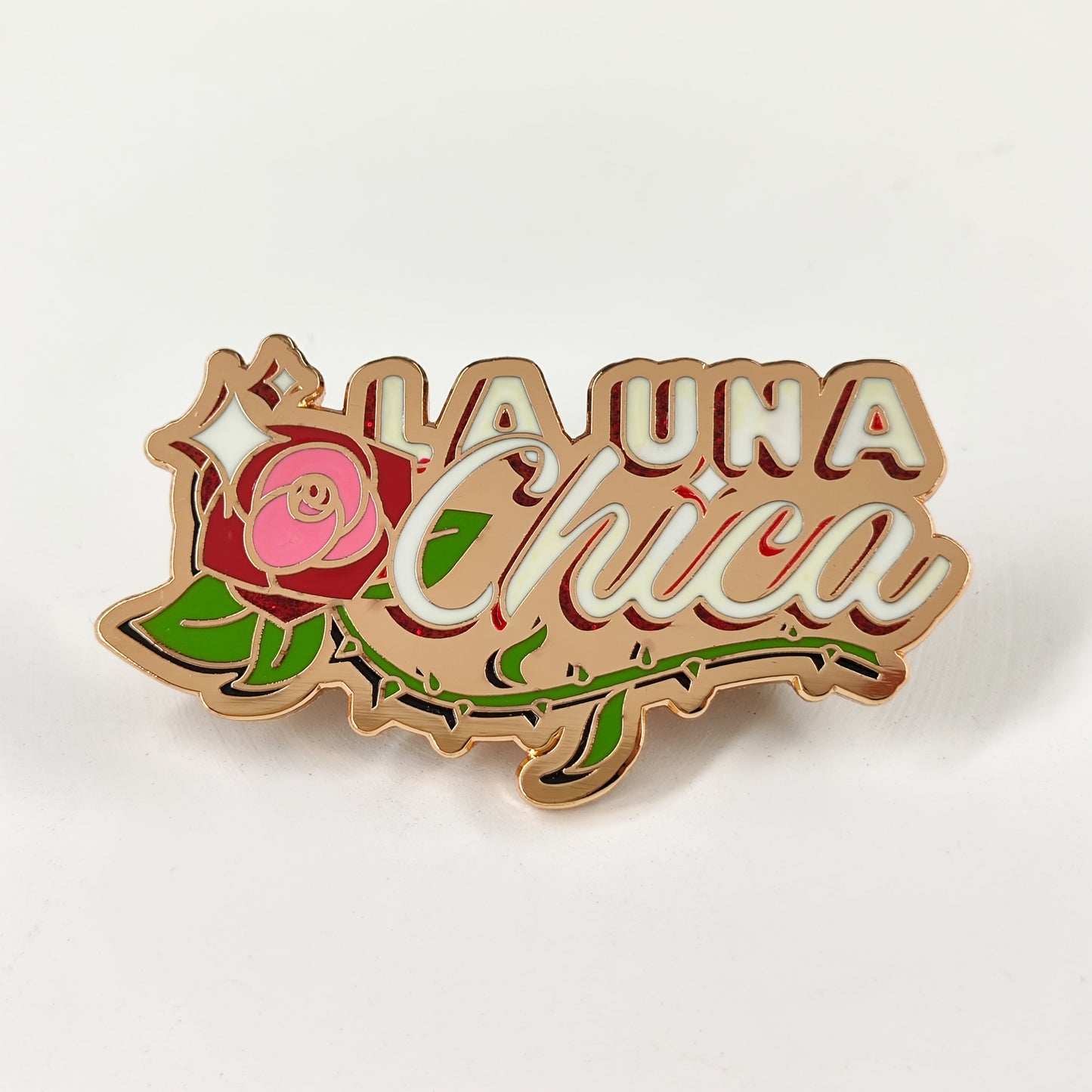 Add a touch of elegance with the 1pc ZERUPRIN Elegant Alloy Brooch. Featuring the "LA UNA Chica" Thorn Rose design, this irregularly shaped golden badge is a unique and eye-catching accessory for your collar, backpack, hat, or coat. It makes for a