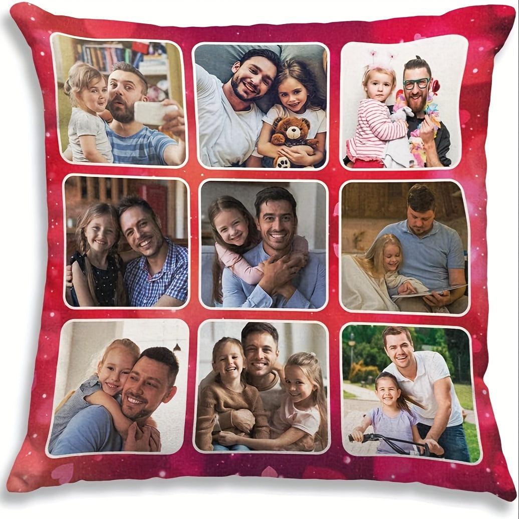 Personalized Polyester Throw Pillow Cover, 45.72x45.72 cm, Set of 1 - Ideal Gift for Couples, Parents, Friends - Perfect for Birthdays, Special Occasions - Customizable with Any Image - Suitable for Ages 14 and Up - Various Color Options Available