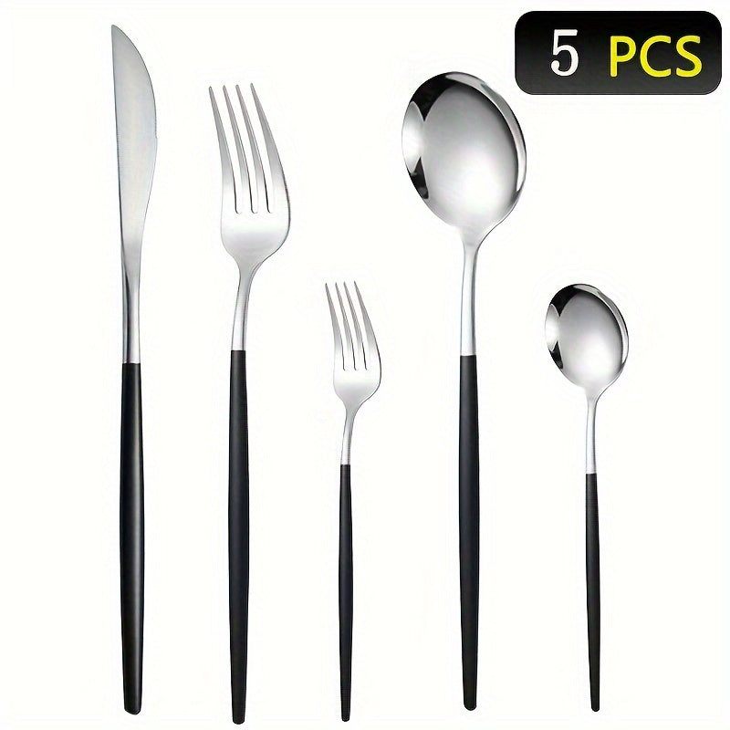 30-piece stainless steel cutlery set in a gift box, perfect for home, restaurant, or hotel use, ideal for weddings.