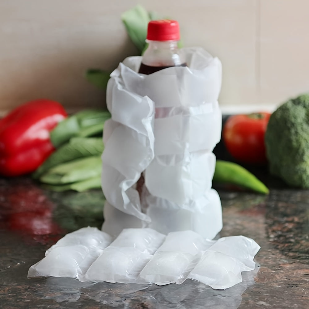 10 sheets of dry ice packs for shipping frozen food. These reusable ice gel pack sheets are flexible and long lasting, perfect for keeping food cold in coolers, lunch bags, or drinks.