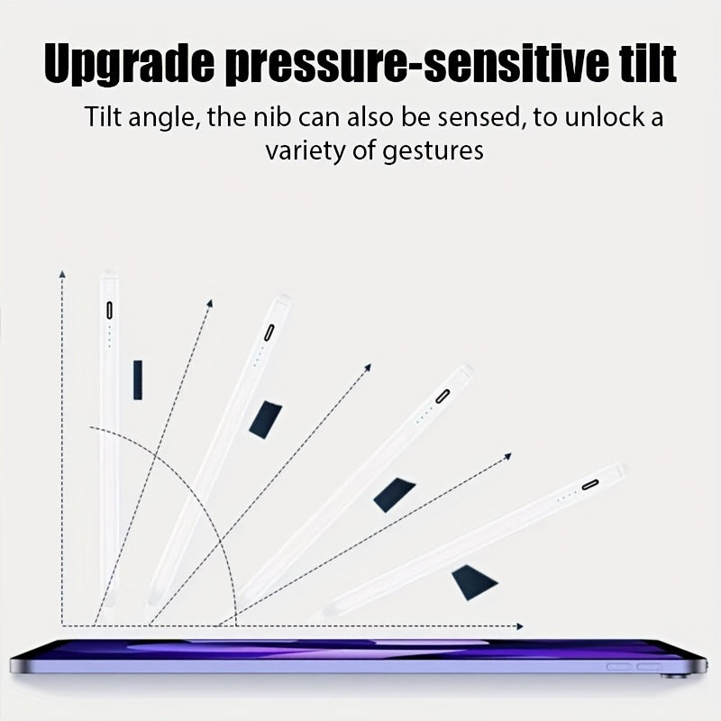 Fast-charging iPad Pencil with Palm Rejection, Tilt Function, and Rechargeable Battery