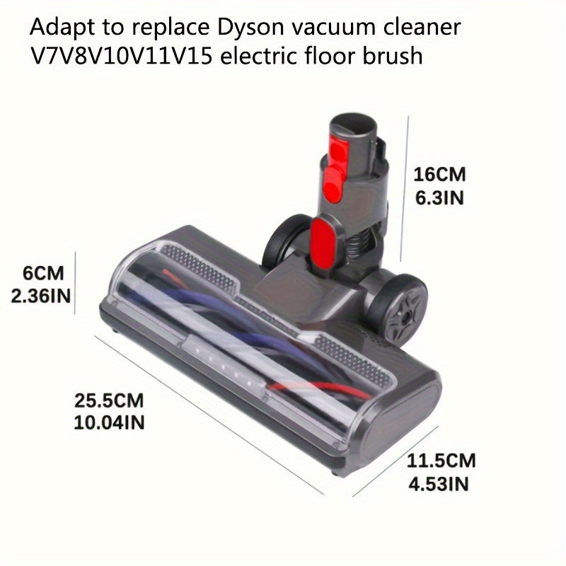 Upgrade your vacuum cleaner with a new Floor Brush compatible with V7, V8, V10, V11, and V15 models. Made from durable plastic, this universal attachment is perfect for cleaning both hardwood and carpeted floors. Make your home cleaning routine a breeze