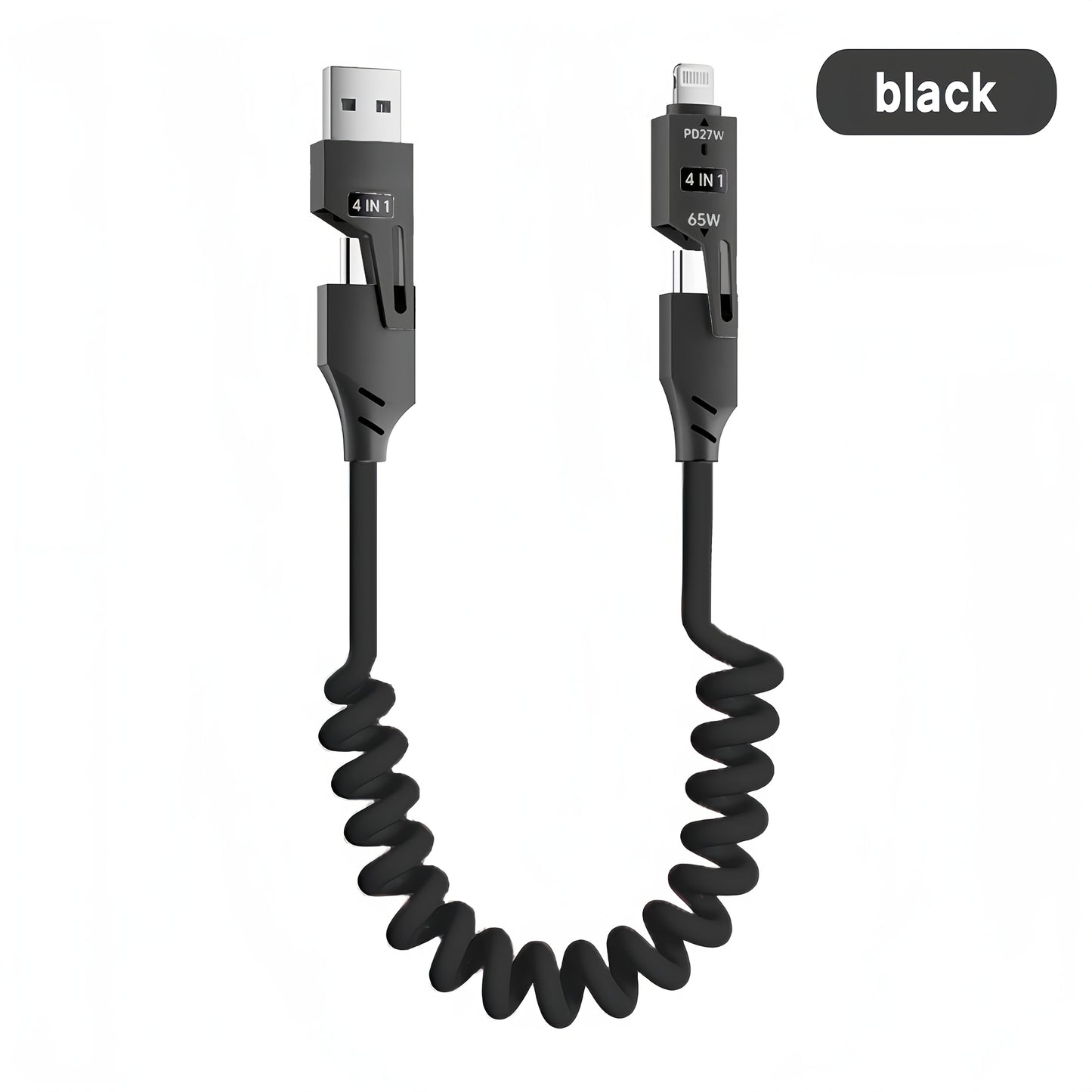 Top choice: 65W 5A universal 4-in-1 high-speed charging data cable for various devices, including SamSung, OnePlus, Mi, Huawei, OPPO, and iPhone series. Ideal for car charging and