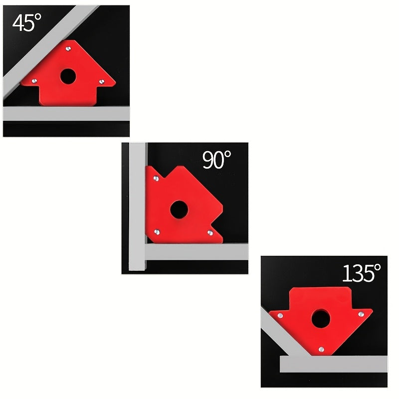 Compact Short Arrow Welding Magnet, 11.34 KG Metal Magnetic Stand with Multiple Angle Options for Precision Positioning in Welding.