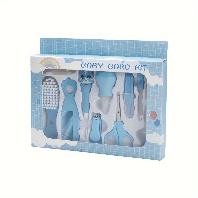 The UNICHERRY 10-Piece Grooming & Healthcare Kit is perfect for children aged 3-12. This silicone safety care set includes a nasal aspirator and tongue brush, making it an ideal registry gift for toddlers to pre-teens.