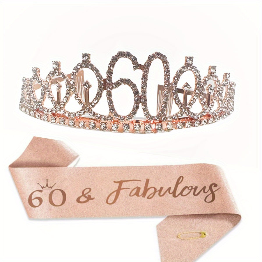 Bundle includes 2pcs of birthday sash, crown, tiara for women ages 30, 40, 50, 60, 70, 80. Also includes Happy Birthday sash, fabulous gifts, party favors, hair comb, and headband.