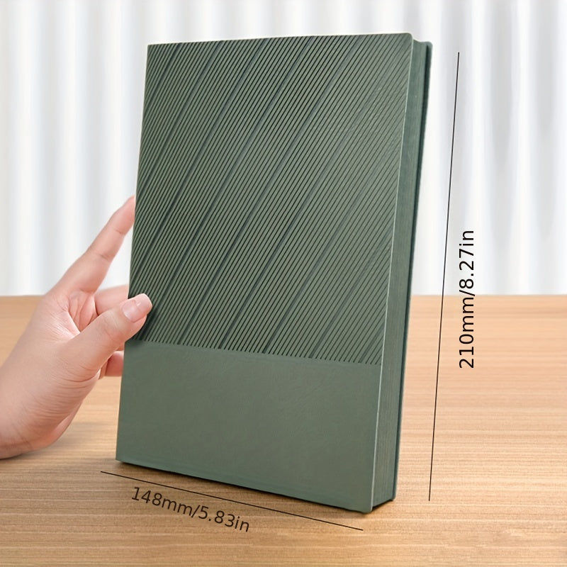 Thick faux leather A5 office notebook with pattern