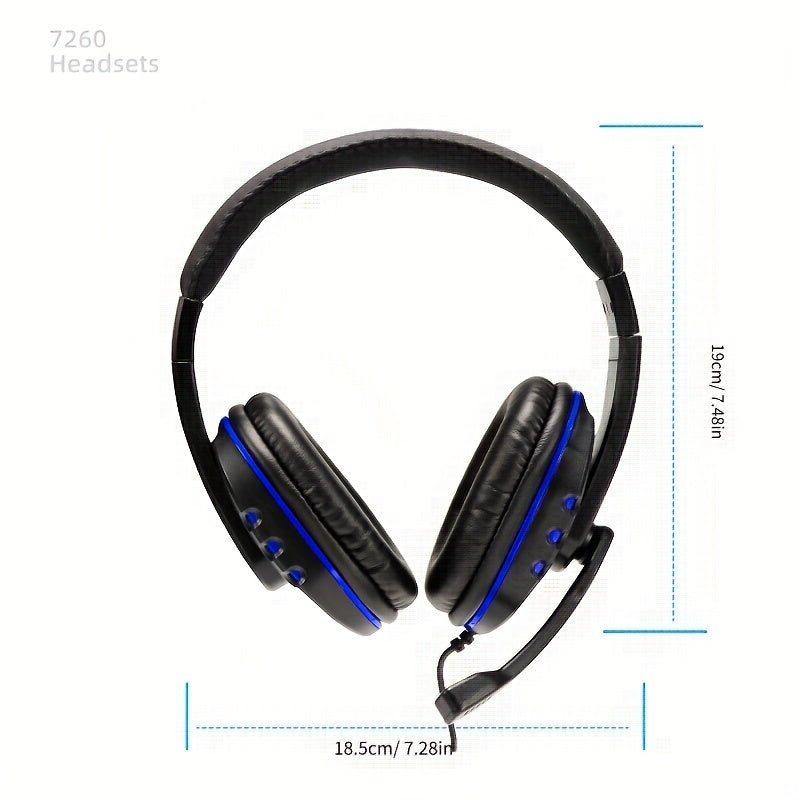 Model 7262 Heavy Bass Headset for PS4/XBOX-ONE/PC/Head-mounted Headphones