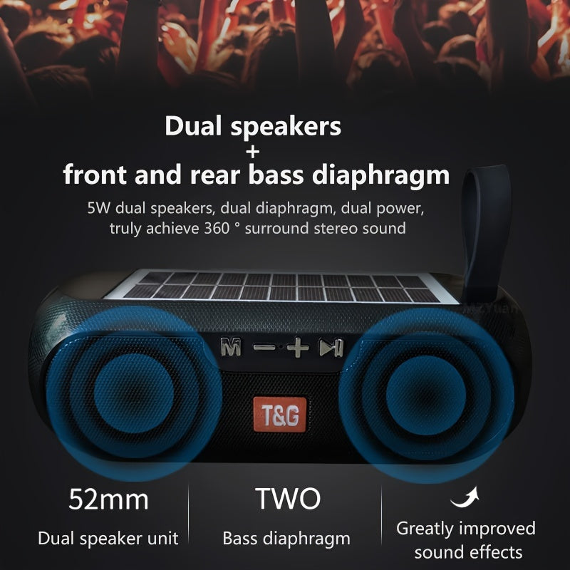 TG182 Solar Speaker is a versatile wireless speaker that supports various devices and features, including mobile phones, tablets, computers, and TVs. It has 10W power output and supports