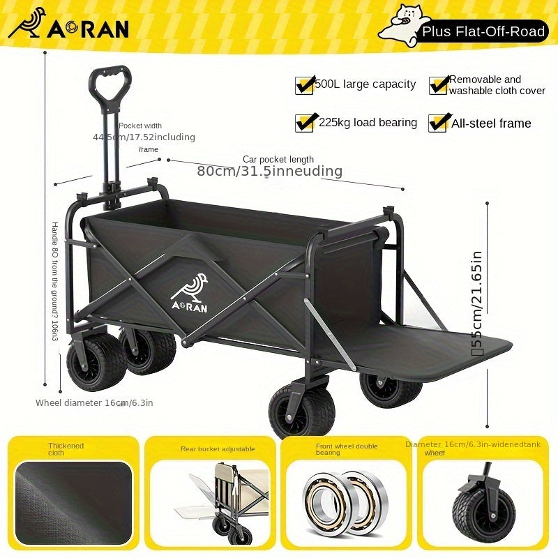 Aoran Heavy-Duty Folding Trolley for Various Activities