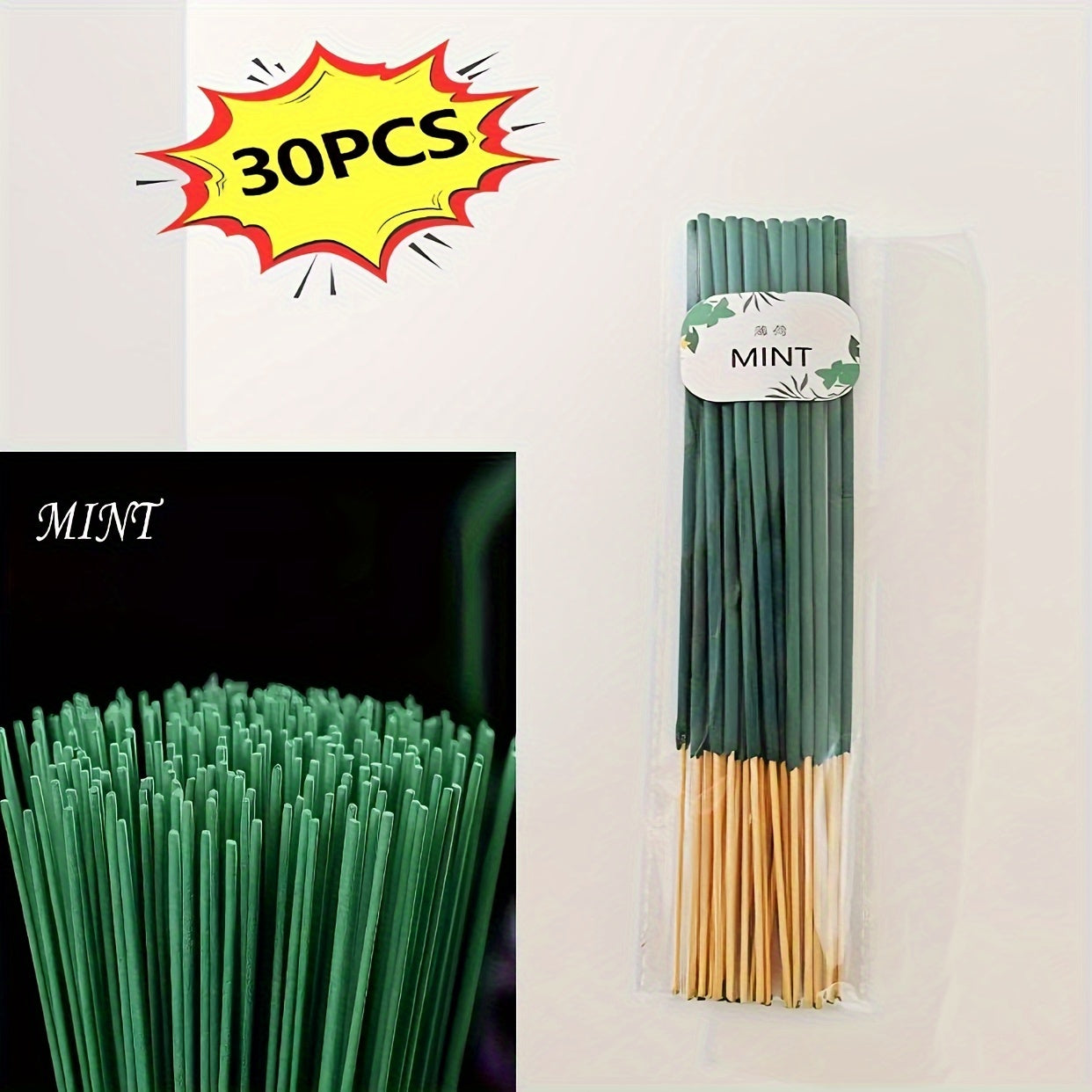 30-Pack Scented Incense Sticks for Meditation, Aromatherapy, and Home Purification. Bamboo sticks, no feathers, ideal gift for holidays.