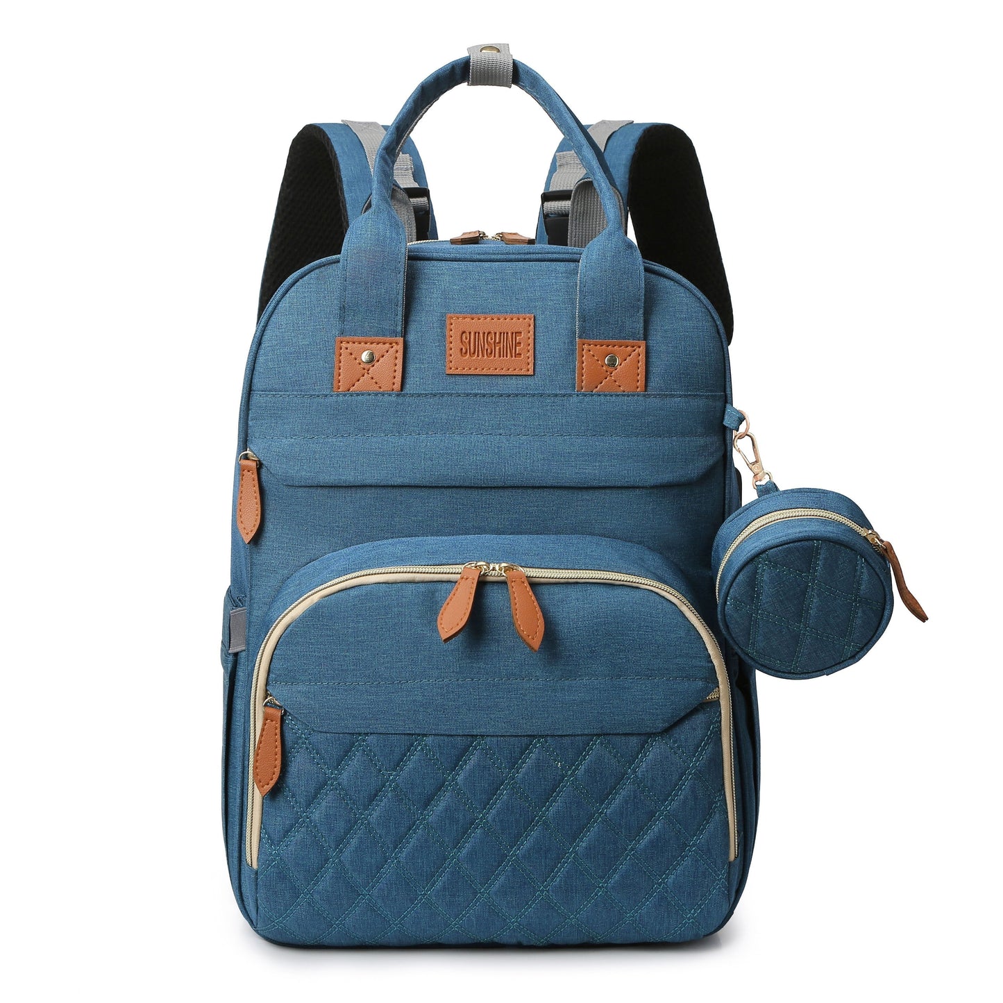 The Lamroro Diaper Bag Backpack is a must-have for parents on the go! This multi-functional polyester travel bag features a convenient USB charging port, zipper closure, anti-sunburn design, utility pocket, and strong handle strap. Perfect for moms and